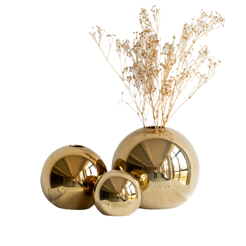 Plätering Golden Ball Keramisk Vas 