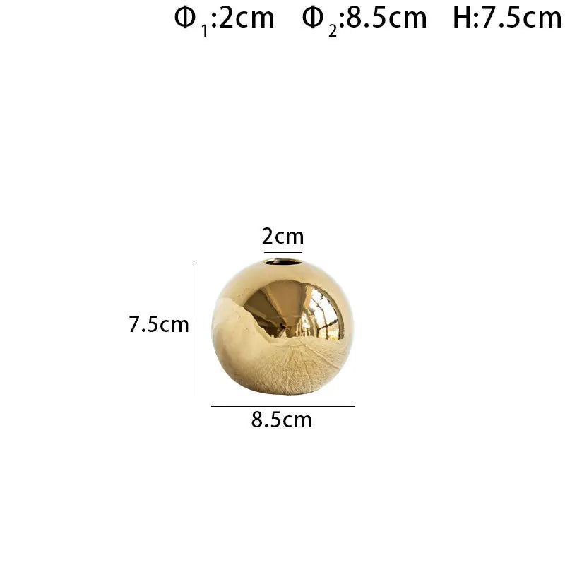 Plätering Golden Ball Keramisk Vas 