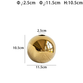 Plätering Golden Ball Keramisk Vas 