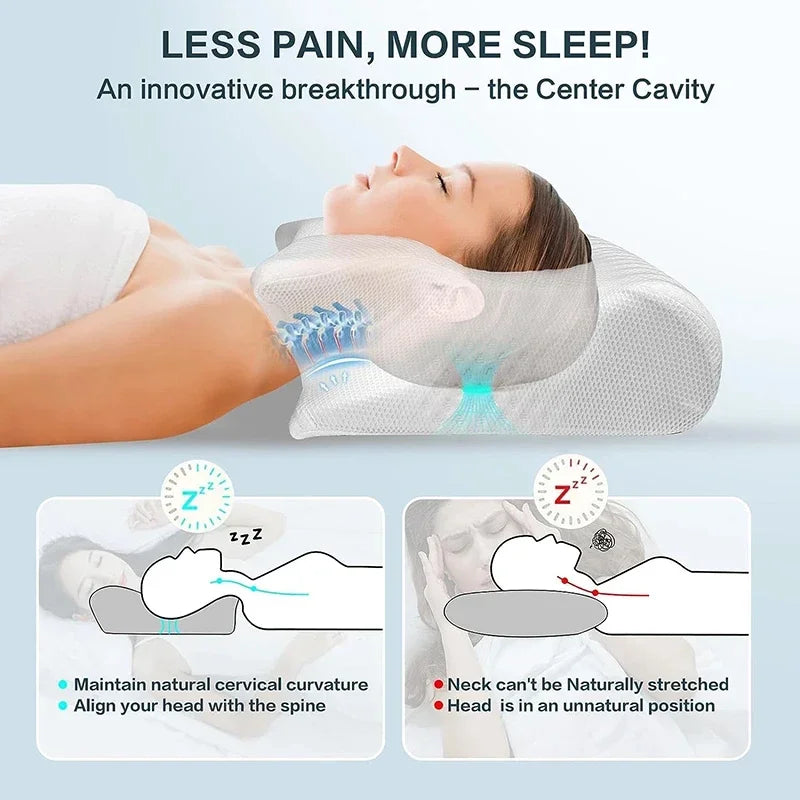 2-i-1 Ergonomisk Memory Foam Kudde