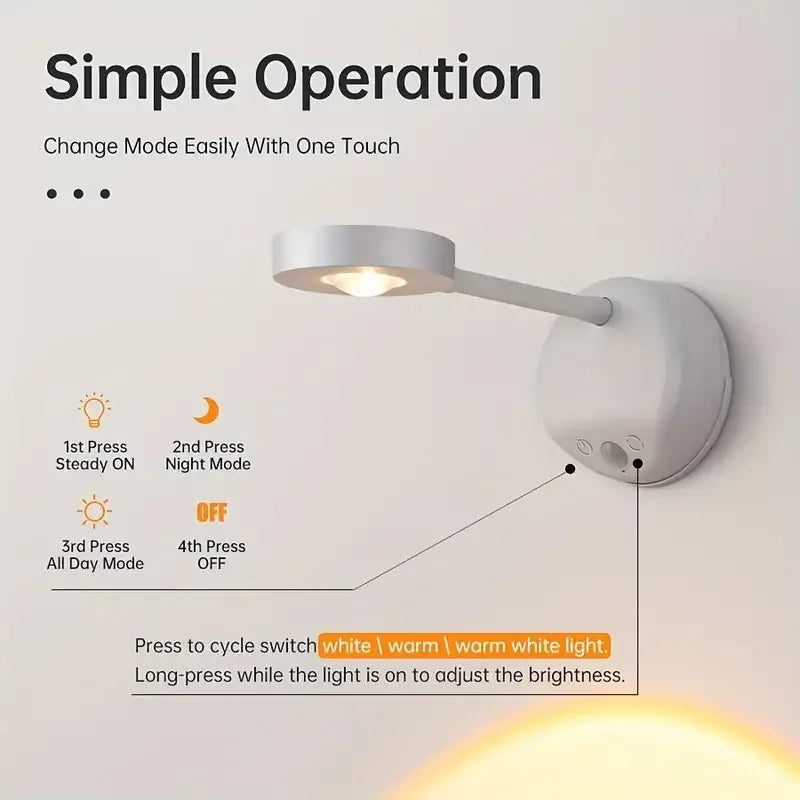 Trådlös vägglampa