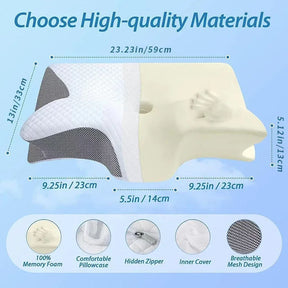 2-i-1 Ergonomisk Memory Foam Kudde