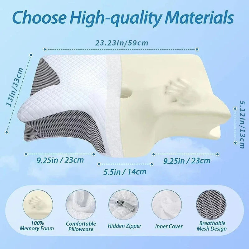2-i-1 Ergonomisk Memory Foam Kudde