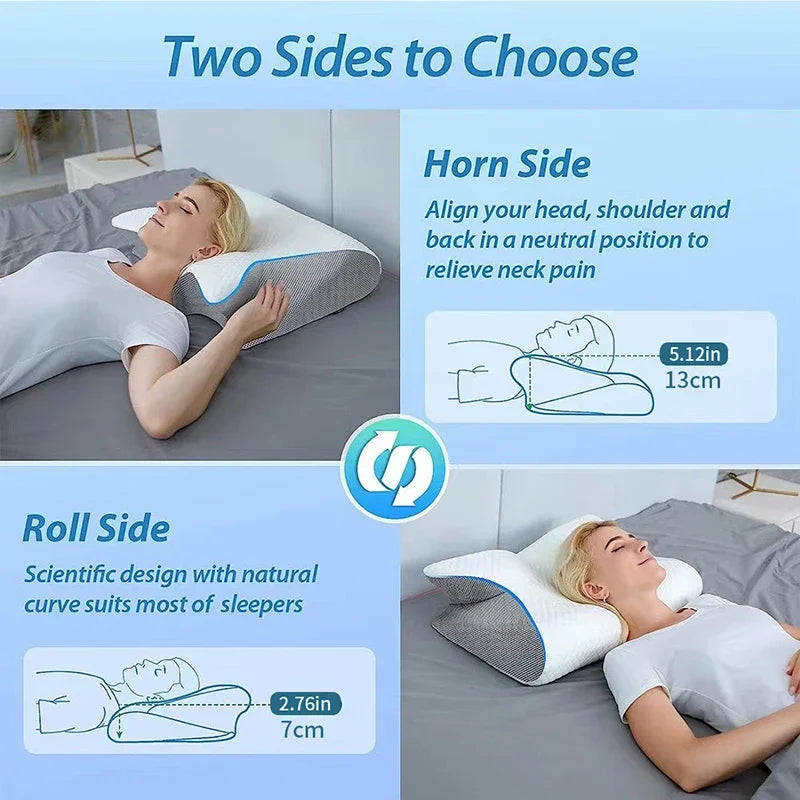 2-i-1 Ergonomisk Memory Foam Kudde